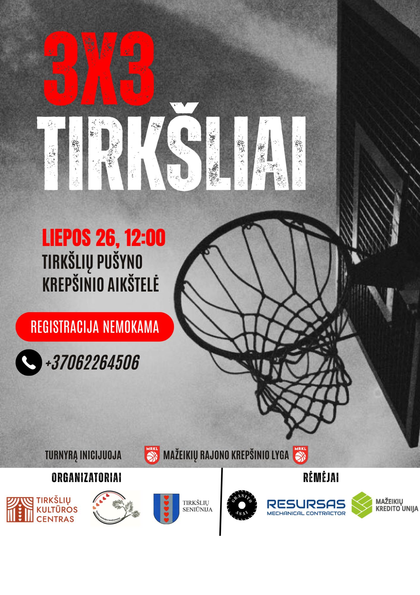 3×3 TIRKŠLIAI – VASAROS KREPŠINIO TURNYRAS