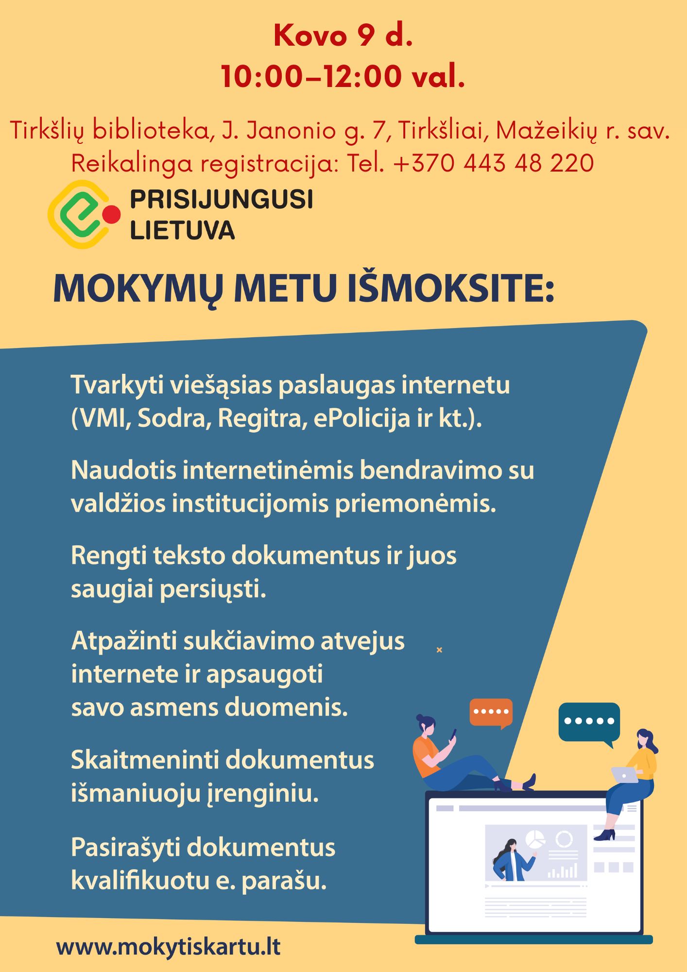 MOKYMAI TIRKŠLIŲ BIBLIOTEKOJE