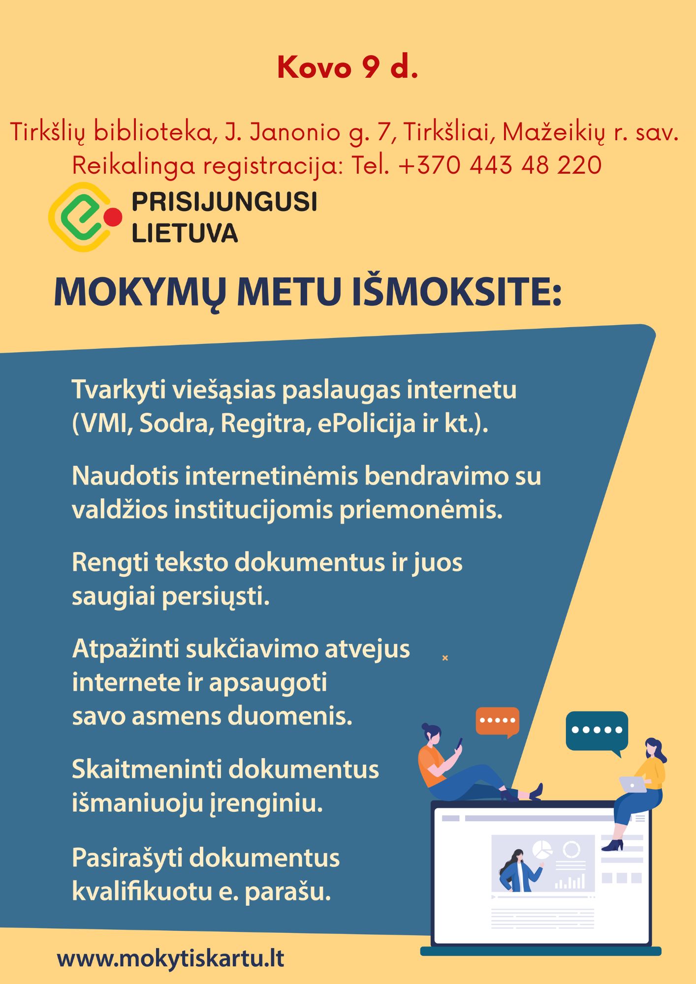 MOKYMAI TIRKŠLIŲ BIBLIOTEKOJE