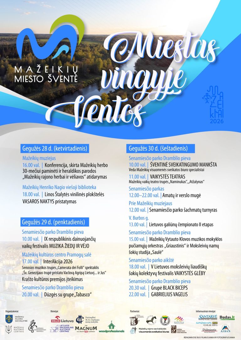 „Miestas vingyje Ventos“!