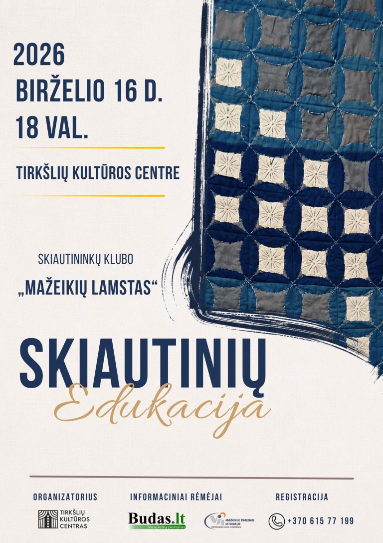 Skiautinių edukaciją Tirkšliuose!