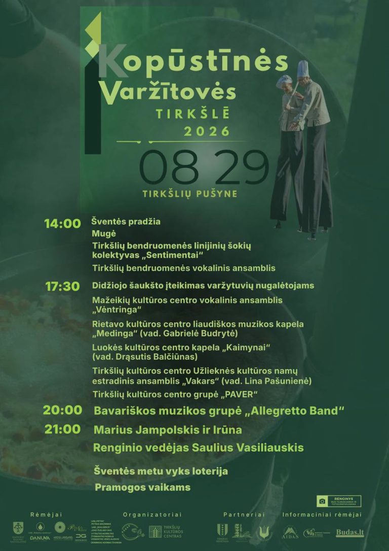 KOPŪSTĪNĖS VARŽĪTOVĖS / TIRKŠLĒ / 2026