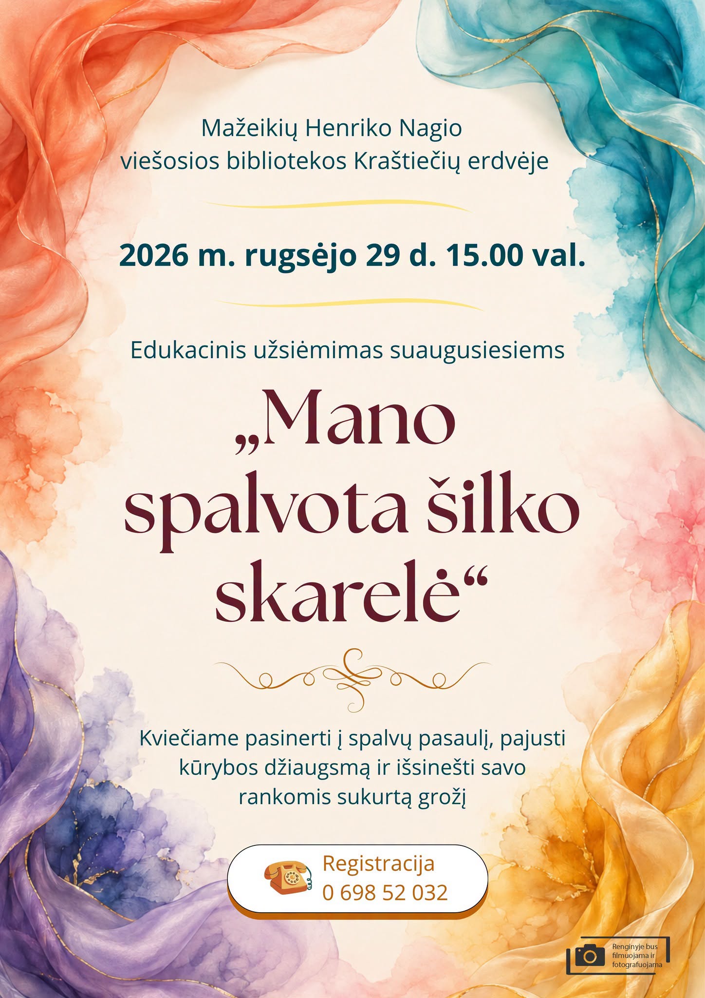 MANO SPALVOTA ŠILKO SKARELĖ